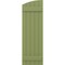 Ekena Millwork Americraft 5-Board (2 Batten) Wood Joined Board-n-Batten Shutters w/Ellipt Top, ARW101BE518X77MGH, PR ARW101BE518X77MGH - alternate 7